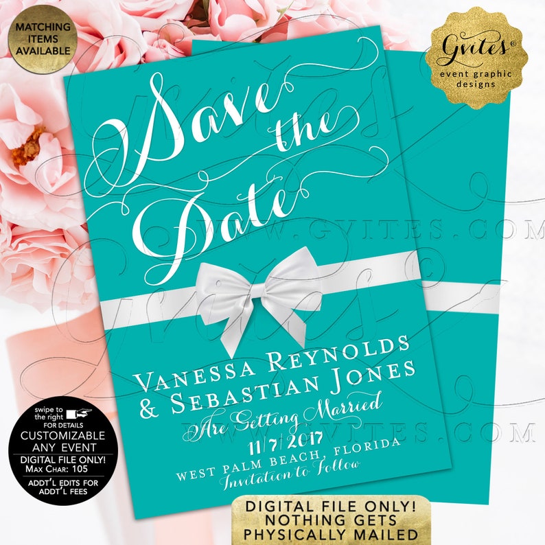 Sweet Sixteen Save the Date Card Birthday Breakfast at Theme Etsy