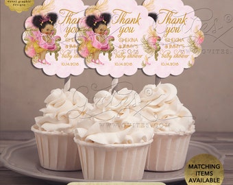 Thank You Cupcake Toppers Dessert Table Decorations 2.5x2.5"/ 9 Per Sheet {Avery® 08218}