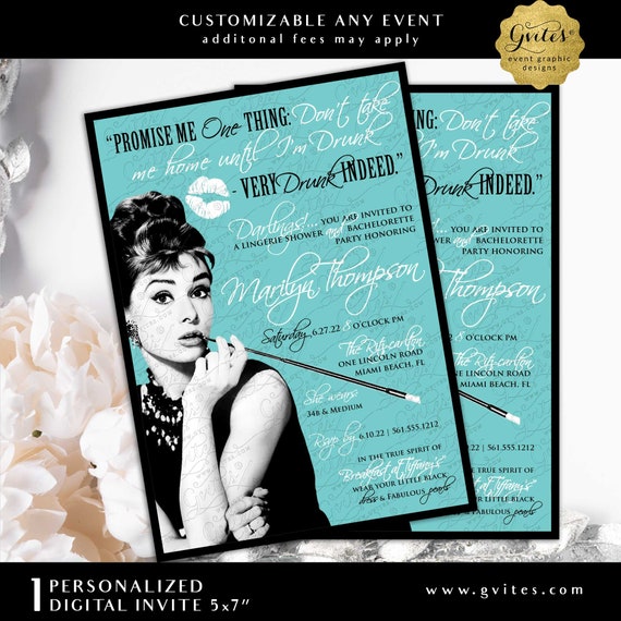 Darlings! Lingerie Shower & Bachelorette Party Invitation | Digital File JPG + PDF