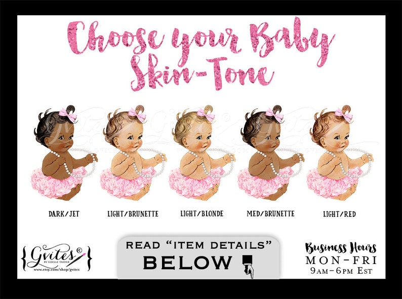 Pink and Gold Baby shower invitations African American Ribbons Bows Diamonds Pearls Vintage Invites {White Gold Feathers}