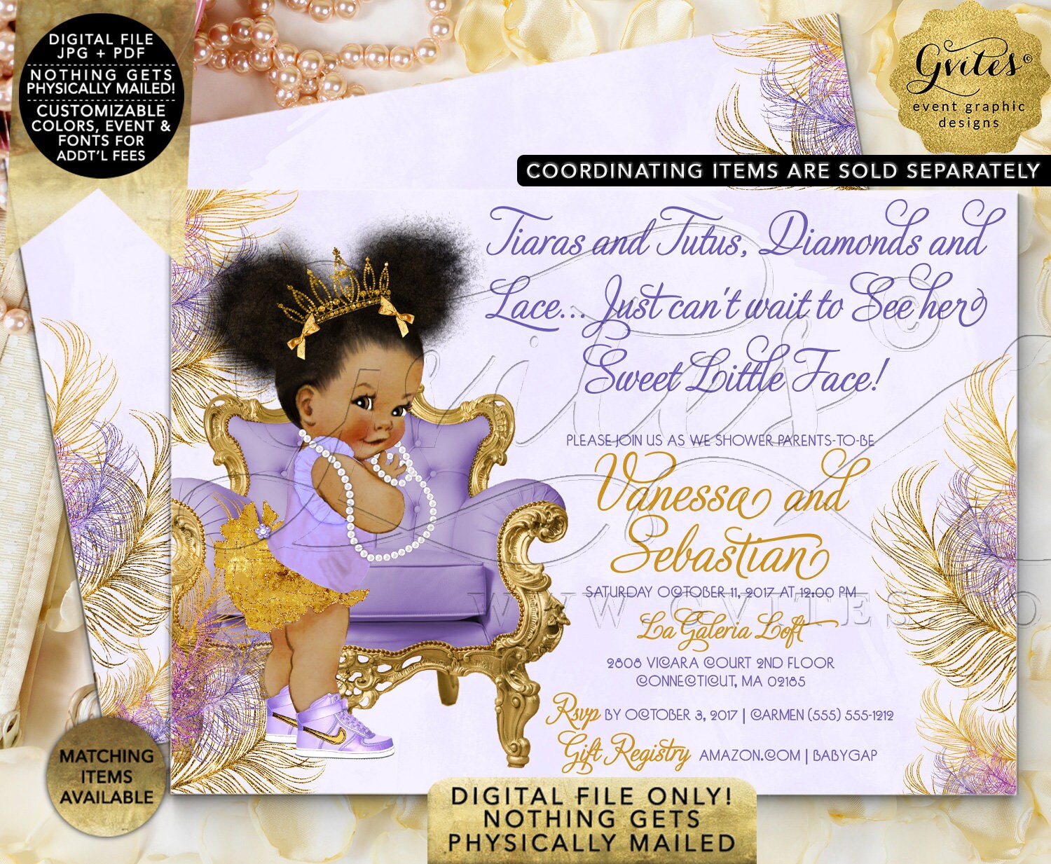 afro baby shower invitations