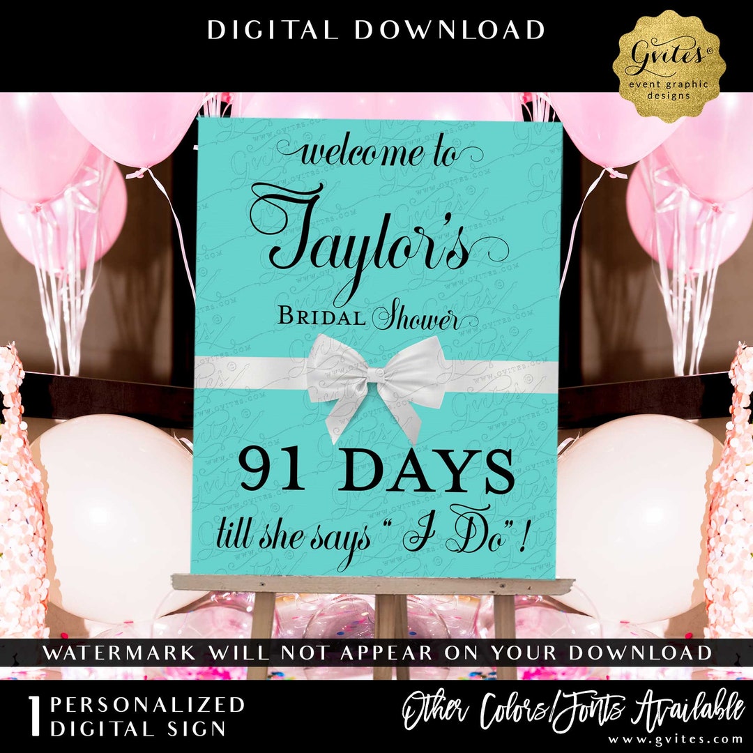 Days Until She Says I Do Welcome Countdown Printable Poster - Etsy