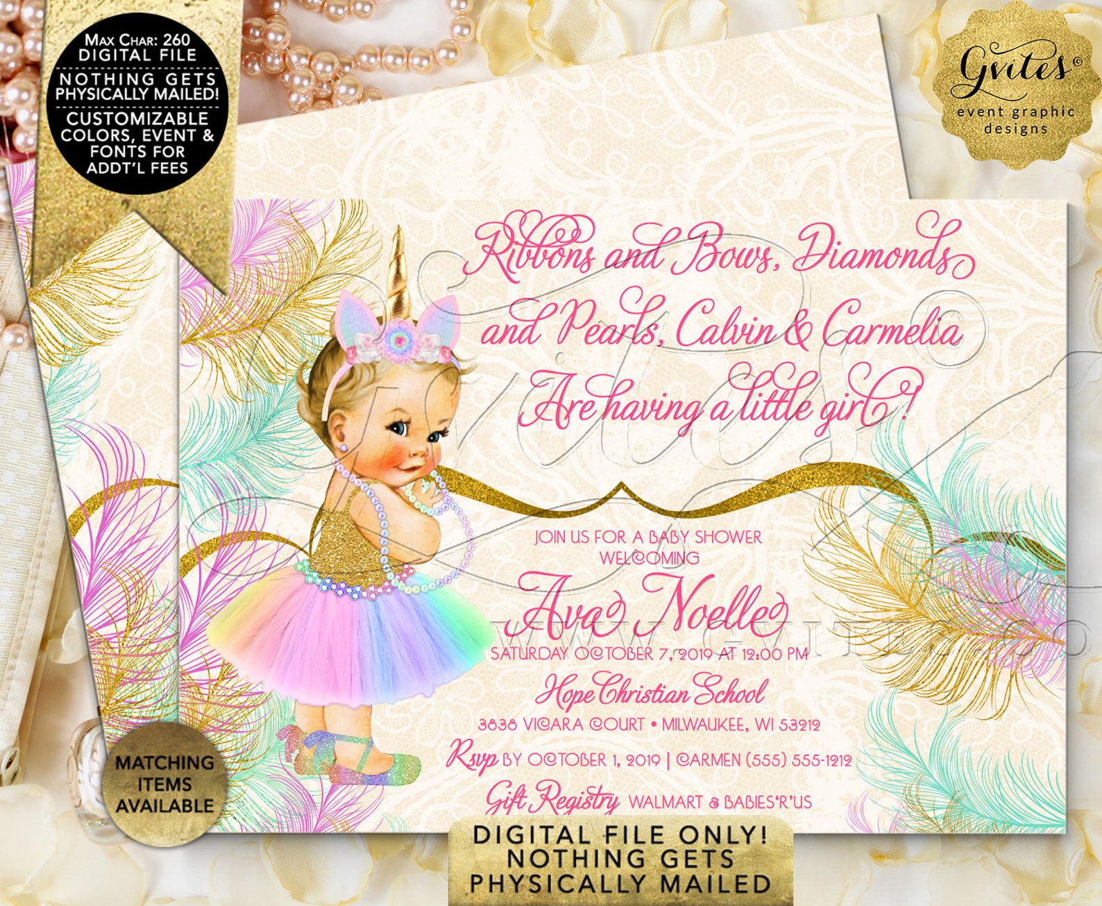 welcome unicorn princess baby shower sign | vintage baby girl ballet shoe rainbow colors | printable digital file | jpg + pdf fo welcome unicorn princess baby shower sign | vintage baby girl ballet shoe rainbow colors | printable digital file | jpg + pdf fo