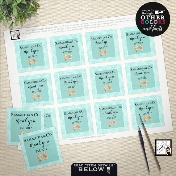 Baby and co Inspired Custom Thank You Tags Il_570xn