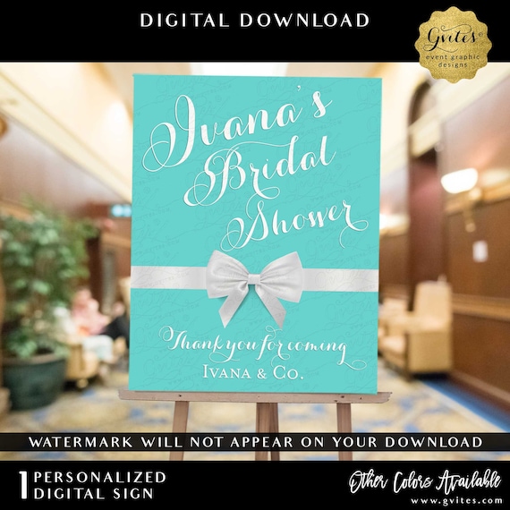 Breakfast at Welcome Bridal Shower Sign Poster Printable