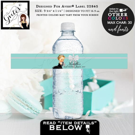 breakfast at baby shower water bottle labels blue water stickers avery water bottle label templates
