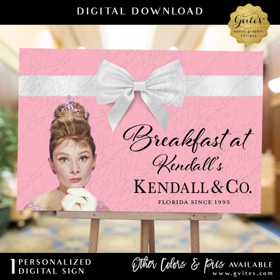 Audrey Hepburn Bridal Shower Party Signs