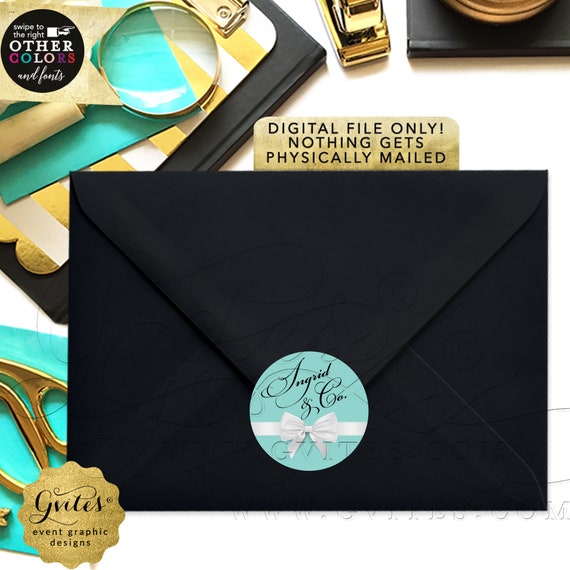 Envelope Seals Round Stickers Personalized | Breakfast Theme/ Bridal/ Birthday Avery® 8293/ 5293/ 22807/ 22817/ 5294/ 22830
