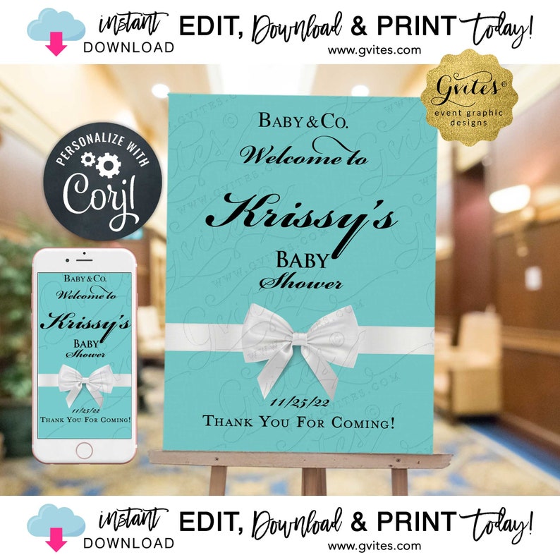 Baby and Co Signs Baby Shower Breakfast Theme EDIT Etsy