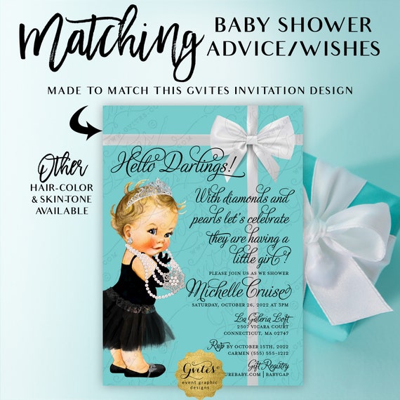 Matching Advice Card Well Wishes For Baby Add-on - To coordinate with this Gvites' invitation design.