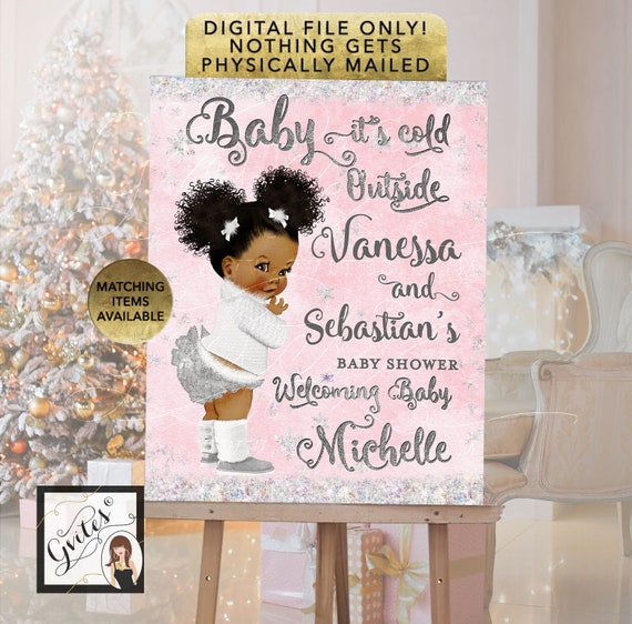 Baby It's Cold Outside Welcome Poster For Venue Decorations. Winter Theme Baby Shower Printable | 8x10" and 16x20" Digital Files