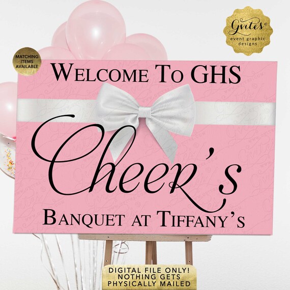 Chic Cheer Banquet High School Welcome Printable Sign.
