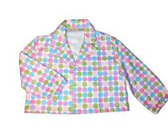 Jacket-flannel polka dot sweater. Size 3 years.