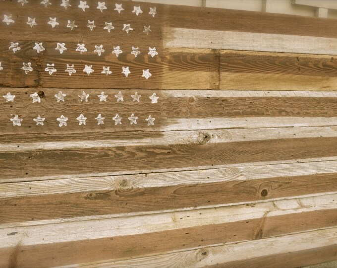 Reclaimed Wood American Flag Etsy