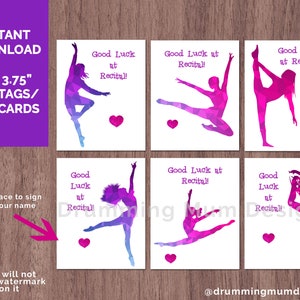 Dance Big Sister Little Sister Cards Recital PRINTABLE Good Luck Gifts Sis Gift Tags Birthday On En Pointe Leap Ballet Jazz Tap Showcase