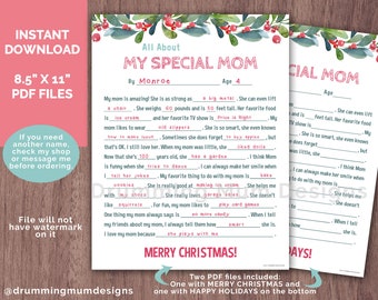 PRINTABLE All About My Dad Fill in the Blank Gift for Christmas Funny ...