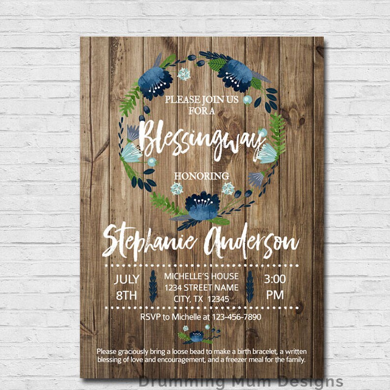 Blessingway Invitation Mother Blessing Invite Blessing Way Blue Flowers Baby Shower Alternative Homebirth Natural Birth Wreath Flowers Blessingway Invitation Mother Blessing Invite Blessing Way Blue Flowers Baby Shower Alternative Homebirth Natural Birth Wreath Flowers