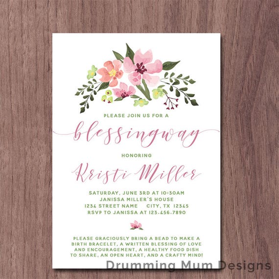 Blessingway Invitation Mother Blessing Invite Blessing Way Etsy