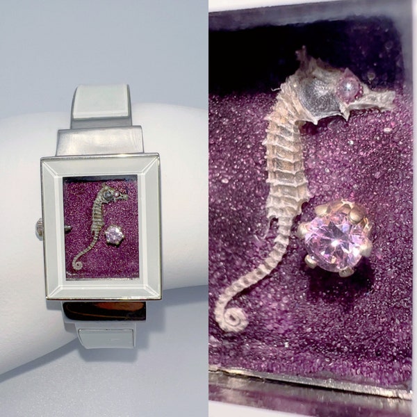 Seahorse & Pink Sapphire Bracelet