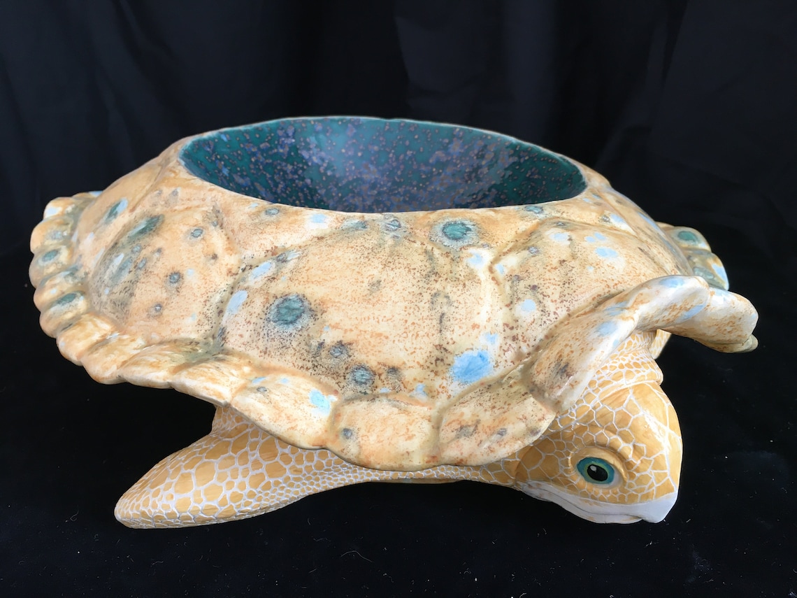 Turtle bowl Centerpieces Sea Turtle ceramic Turtle Turtle Etsy.de