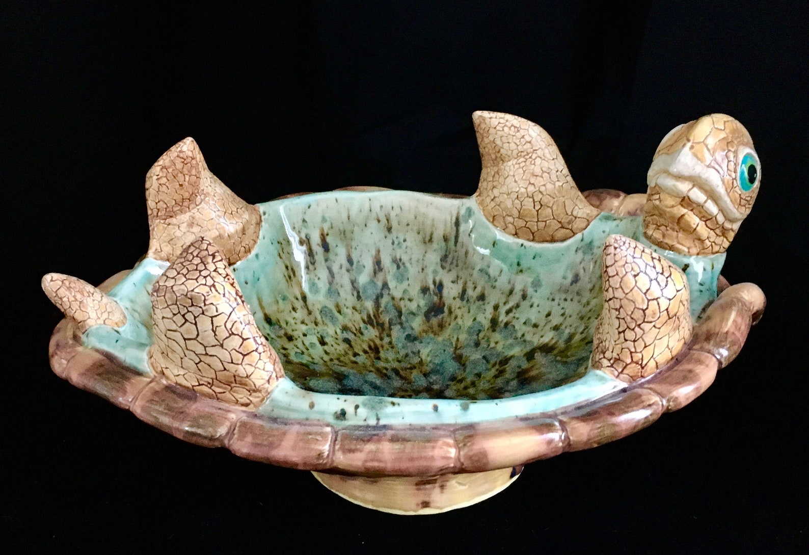 Turtle Bowl Turtle Turtle Art Ceramic Sea Turtle Ceramic Etsy