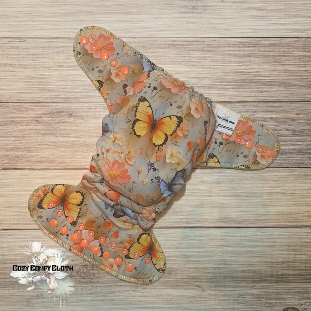 One Size Butterfly Dreams Custom Windpro Fleece Cloth Diaper: One Size ...