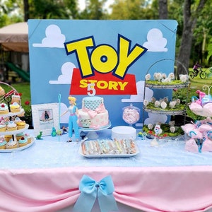 XL Toy Story Inspired Logo and Cloud Cutouts | Great For Party Decor, Room Decor or Photography Backdrops | Custom Handmade Party Decor