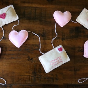 Guirnalda de San Valentín / Banner de carta de amor / Guirnalda de corazones de San Valentín / Decoración de San Valentín