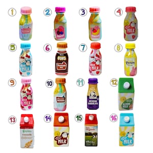 MGA Miniverse Miniatures, 1:6 Scale, Mini Drinks, Milk, Resin