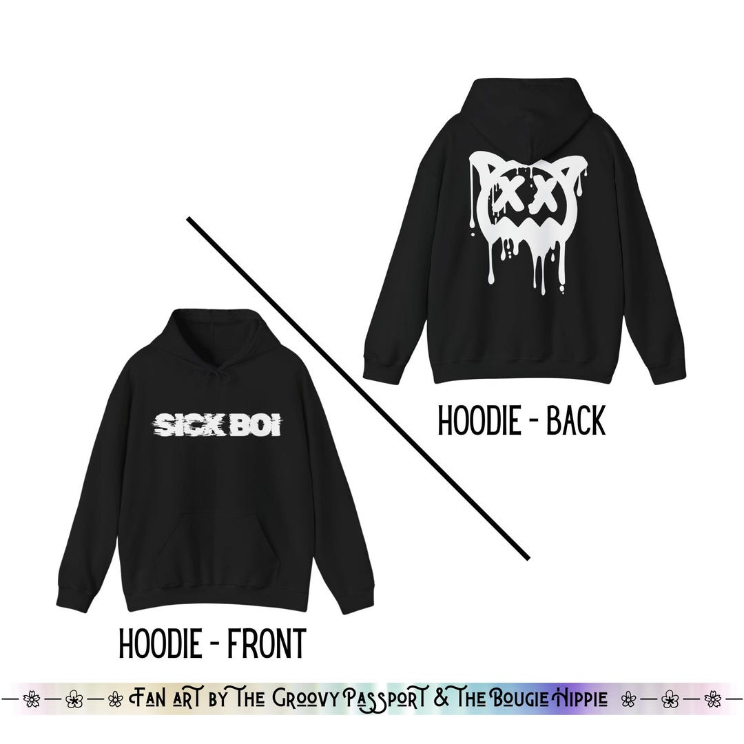 Sick Riders Merch Ren Gill Sick Boi (FRONT) and Dripping White Sick Boi Logo (BACK ...