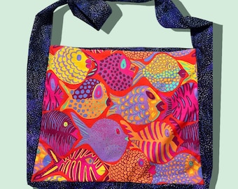 Market tote bag. Fish