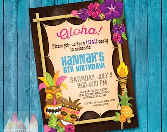 luau invitation etsy