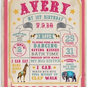 Circus Birthday Invitation Girl, Pink. Circus Invitation. Circus Party. Vintage Circus Ticket Printable Invitation OR Printed Invitation image 2