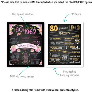 70th Birthday Poster. 70th Birthday Chalkboard. 70th Anniversary Poster. Back in 1954 Printed Poster. 70th Birthday Banner. 70 Birthday Gift image 2