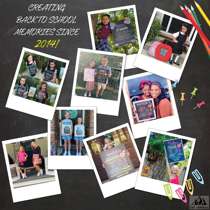 First Day of School Sign Framed, Digital OR Printed Poster. First Day of School Chalkboard. Back to School Sign. First Day of Kindergarten image 6