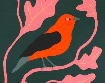 Scarlet Tanager // Archival Quality Art Print