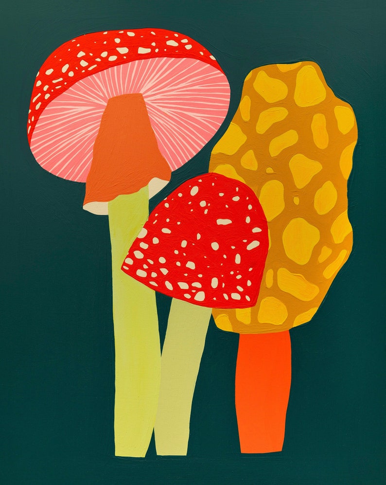 Mushrooms Inkjet Print image 1