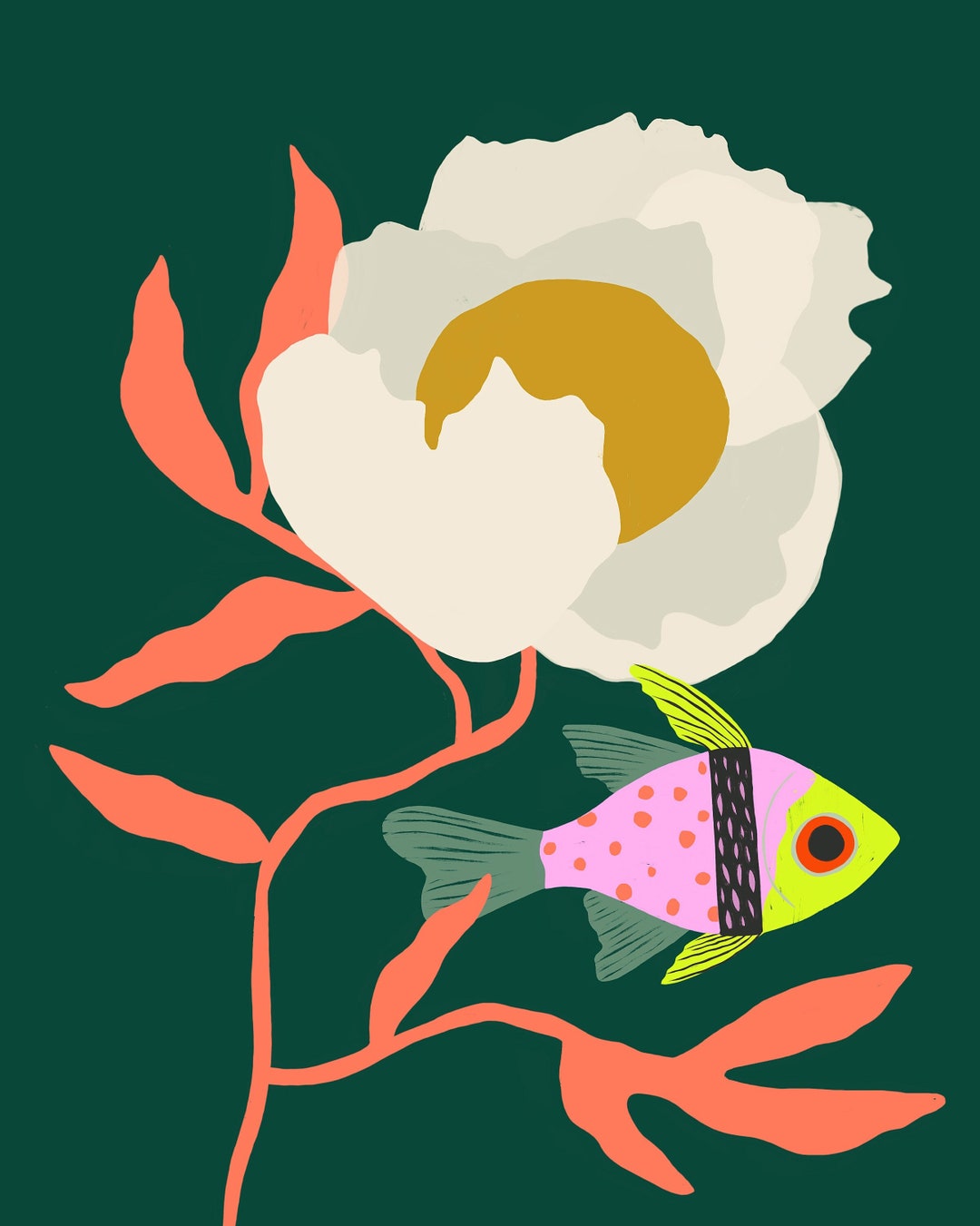 Pajama Fish Inkjet Print - Etsy