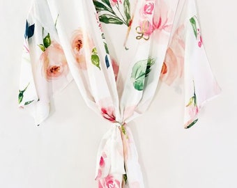 Floral Robe Floral Bridesmaid Robes Floral Print Bridesmaid Robes Floral Robes for Women Maid of Honor Robe Wedding Robes