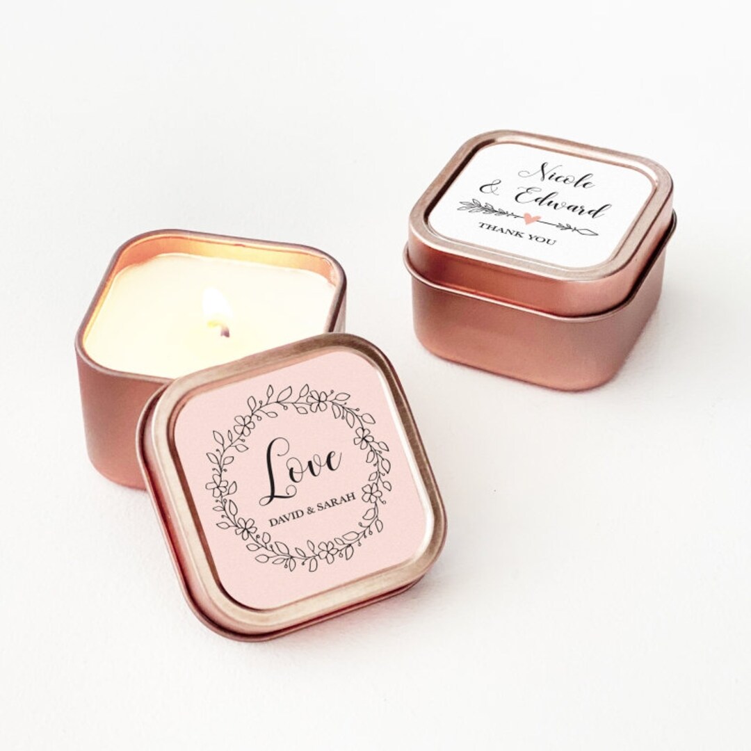 Rose Gold Wedding Favors Rose Gold Candle Favors Bridal Shower - Etsy