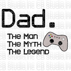 Papà - The Man, The Myth, The Legend [Gamer Vibe] SVG & PNG Digital Download