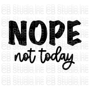 No - Hoy no * Descarga digital SVG y PNG *
