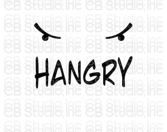Hangry - Angry Face Design *SVG & PNG Digital Download*