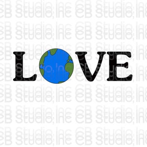 Love Earth PNG & SVG Digitale Download