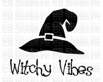 Witchy Vibes - Witch Hat Design - *SVG & PNG Digital Download*