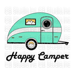 Happy Camper (Tier Drop Camper Design) *Download digitale SVG e PNG*