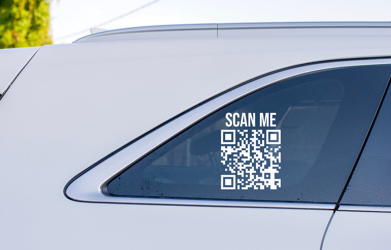 Clear Printed QR Code CUSTOM Car Decal QR Code Decal Etsy