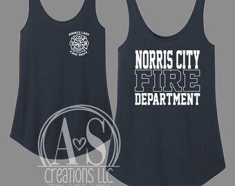 Custom Firefighter Ladies Tank Top | Personalized Duty Apparel | District Tank