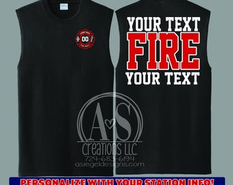 Custom Firefighter Sleeveless Shirt | Personalized Duty Tee