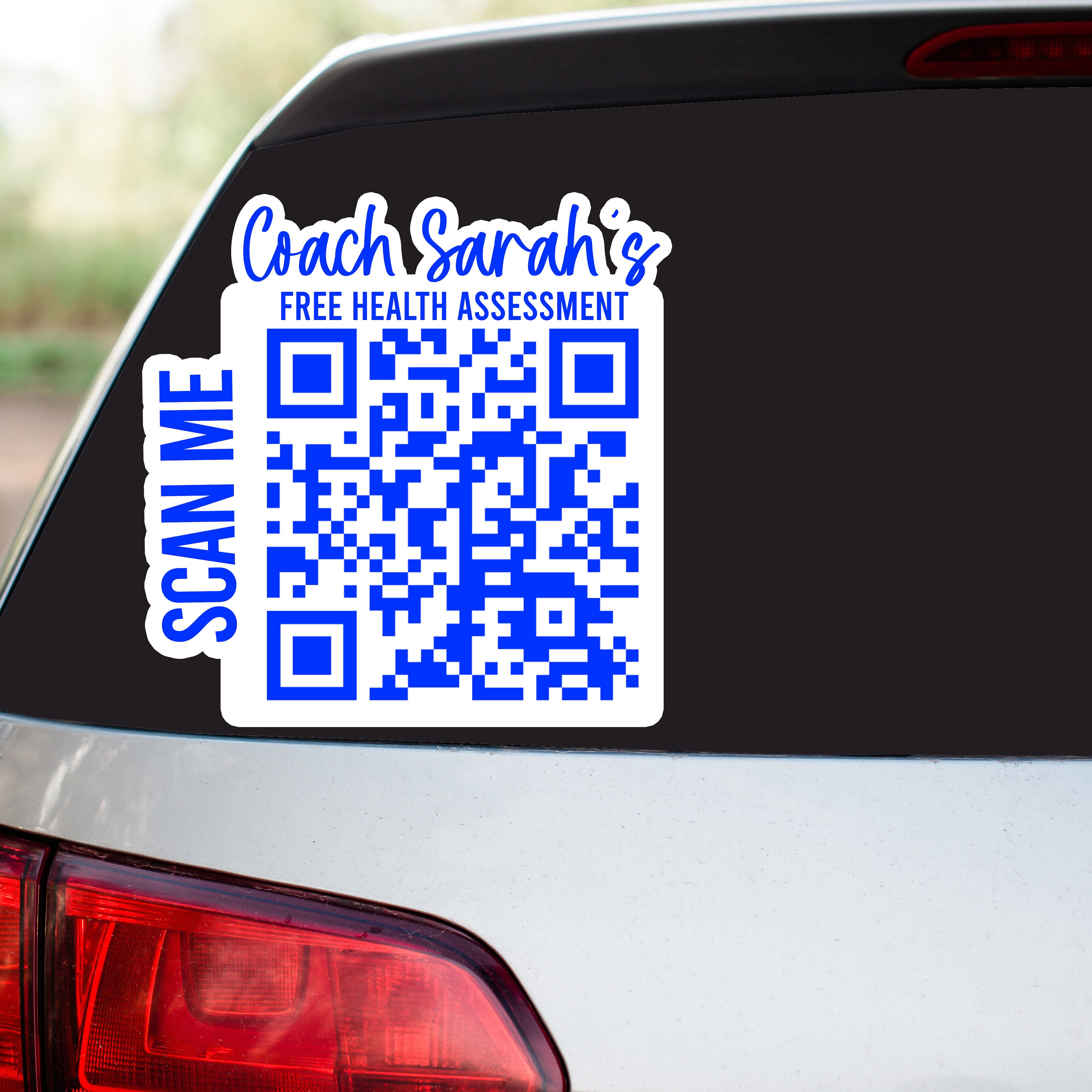 Custom QR Code Car Decal, Personalized Scan Me Sticker - Etsy